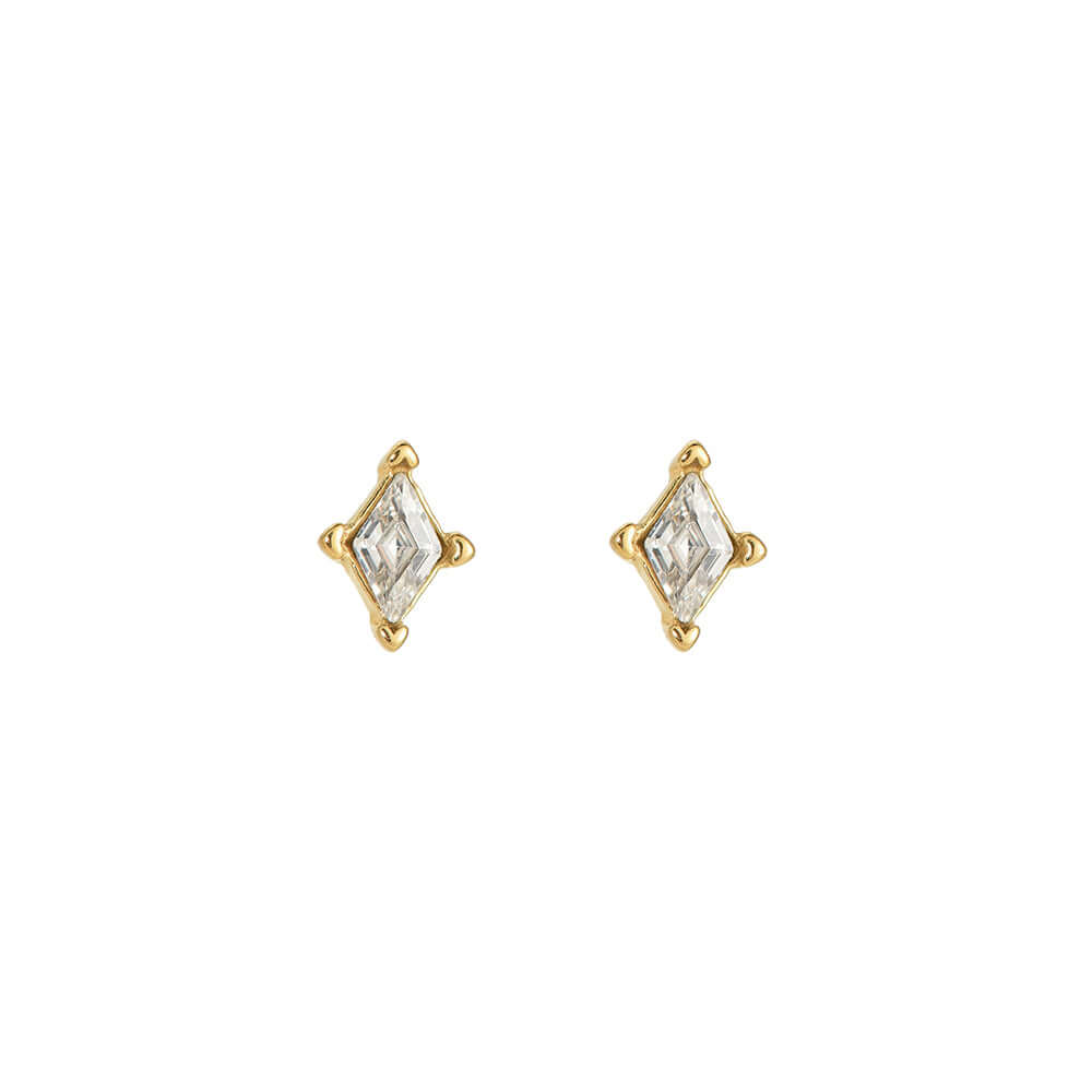 Boucles d'oreilles à tige en acier inoxydable avec zircone cerf-volant