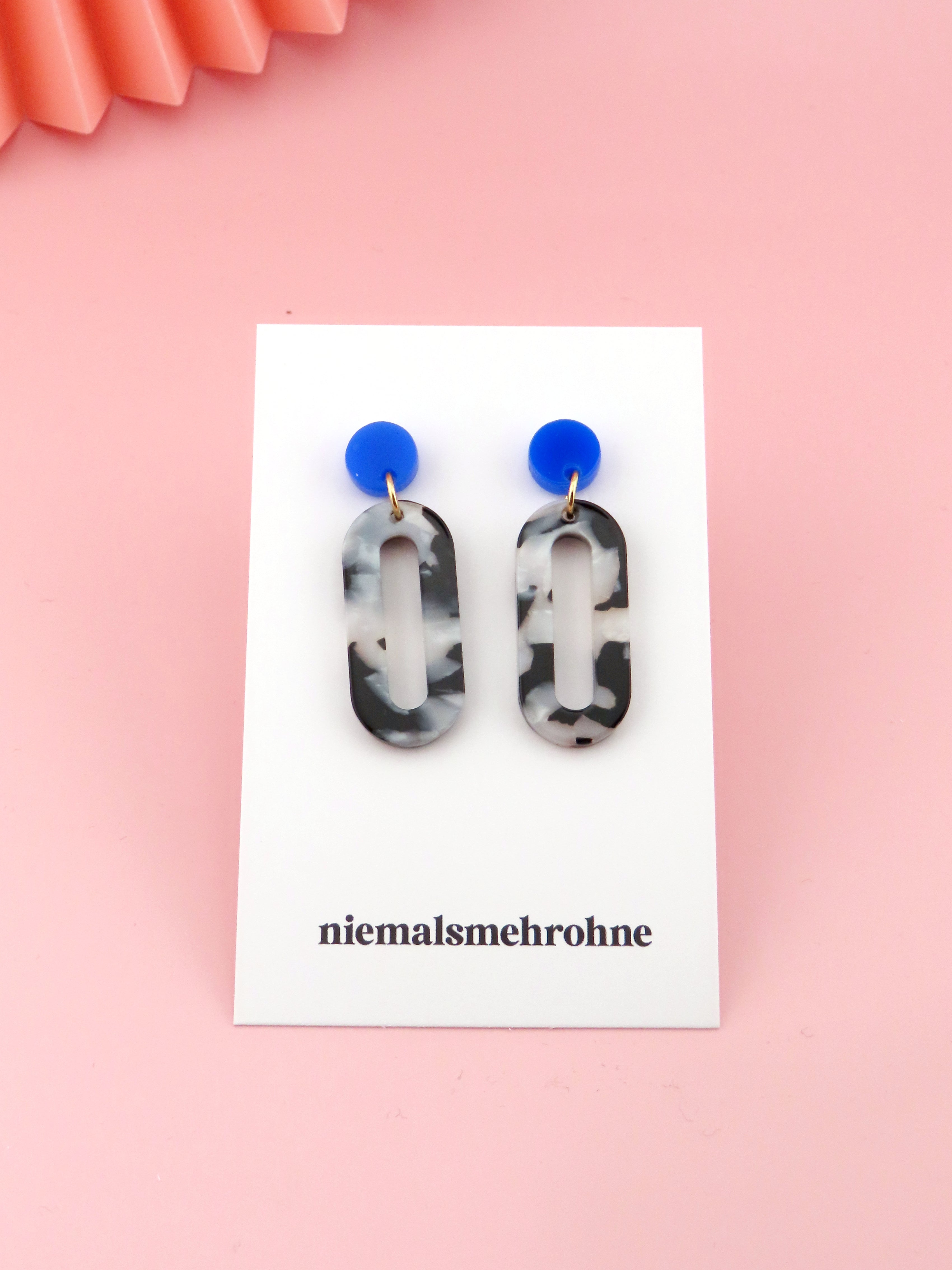 Schwarz Weiß Ohrringe