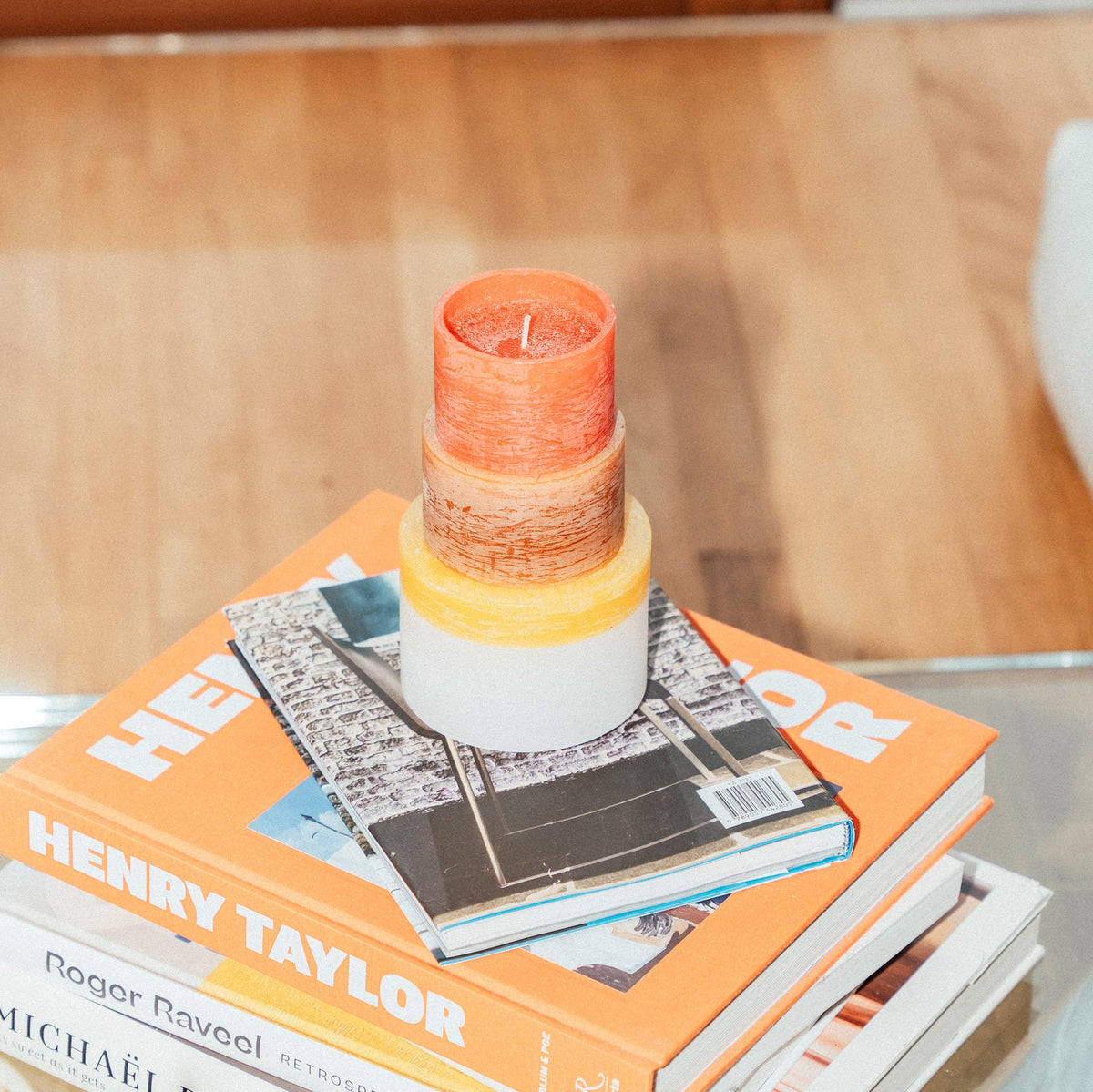 CANDLE STACK 05- YELLOW