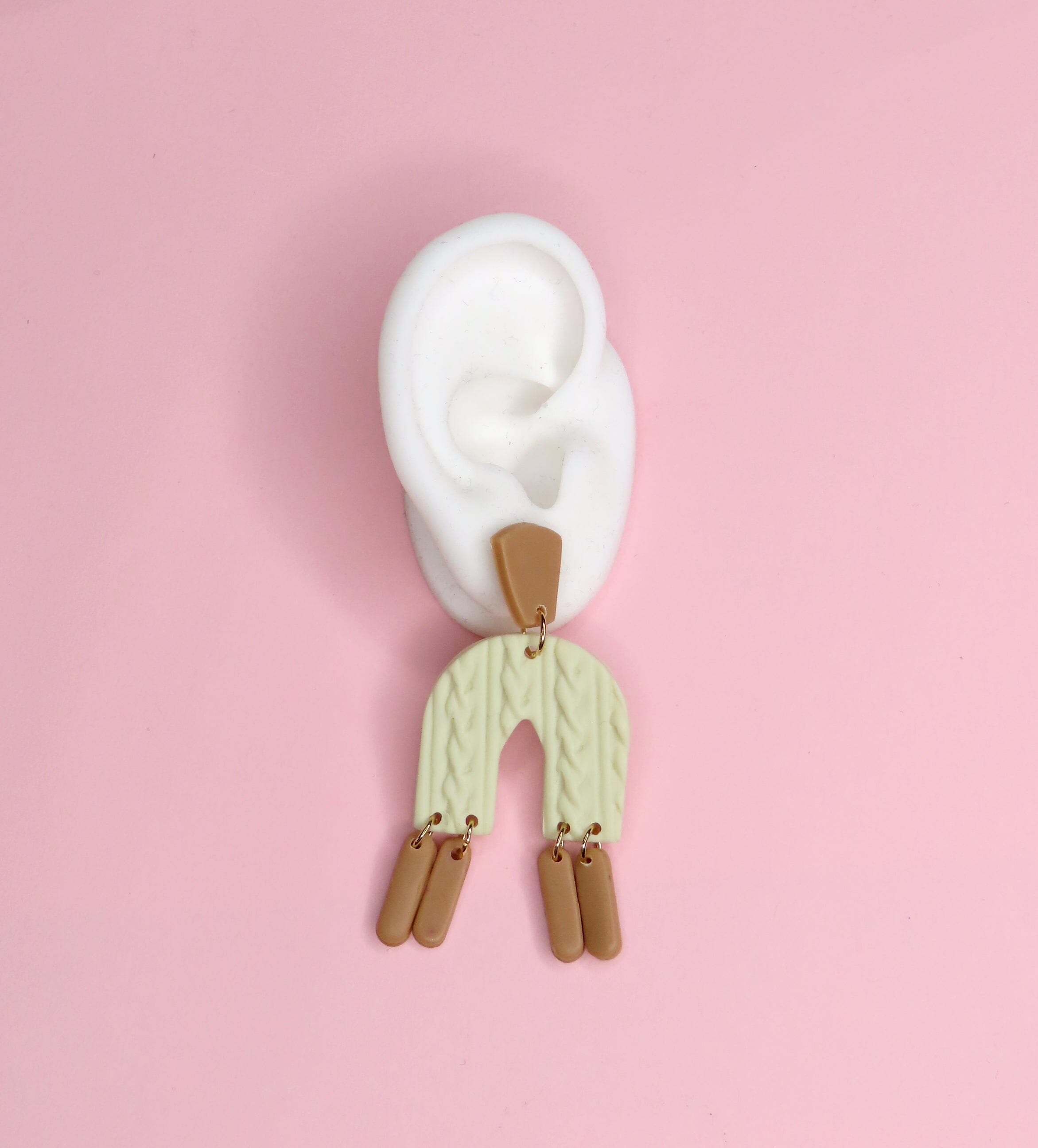 Polymer Clay Strick Optik Ohrringe Ohrringe niemalsmehrohne