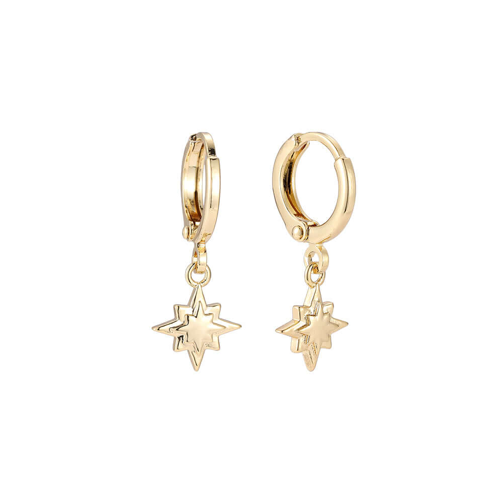 Star boho hoop earrings