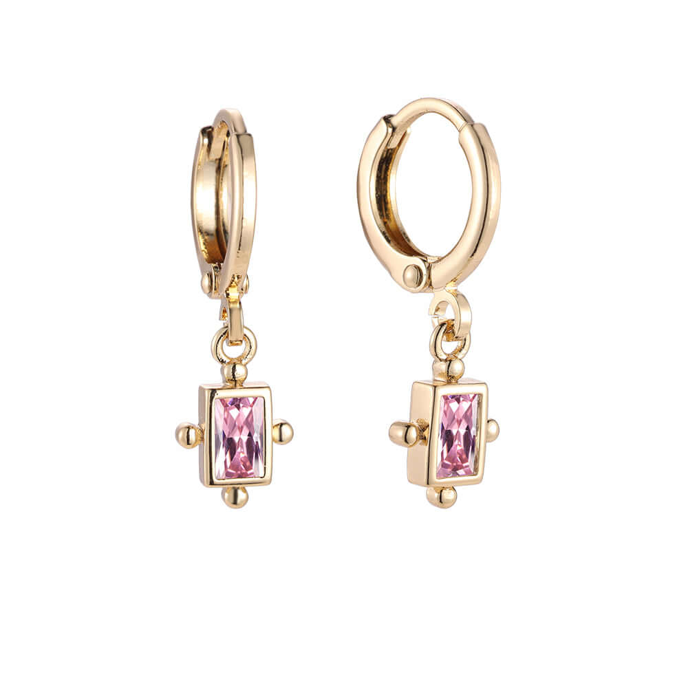Pink Rush Boho Hoop Earrings