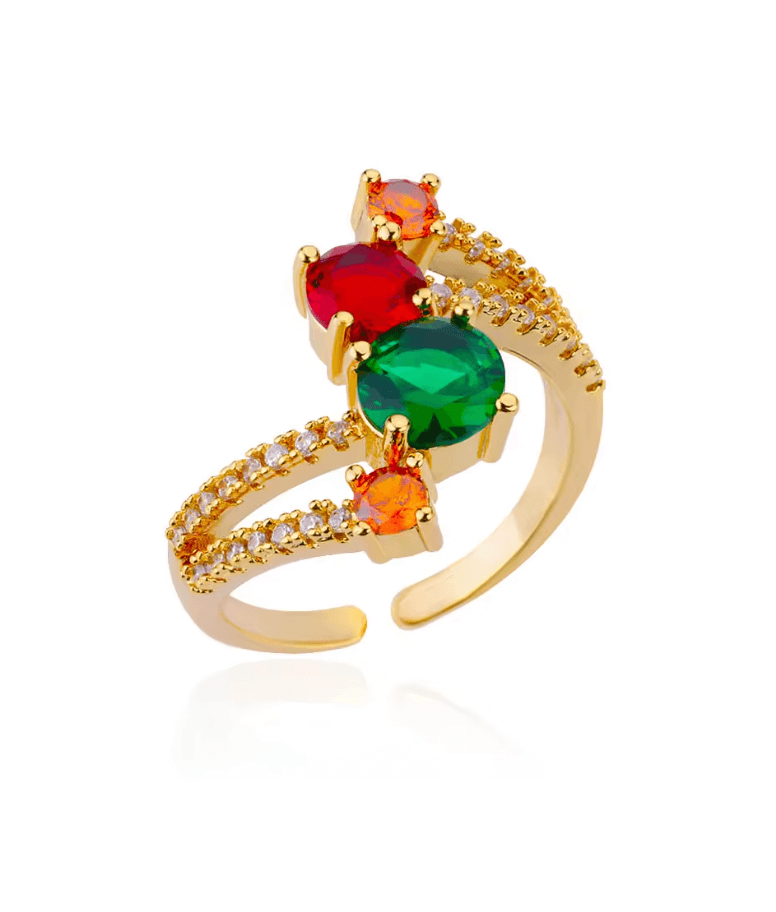 Bague en acier inoxydable argenté Big Hug