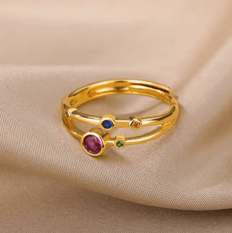 Bague en acier inoxydable argenté Big Hug