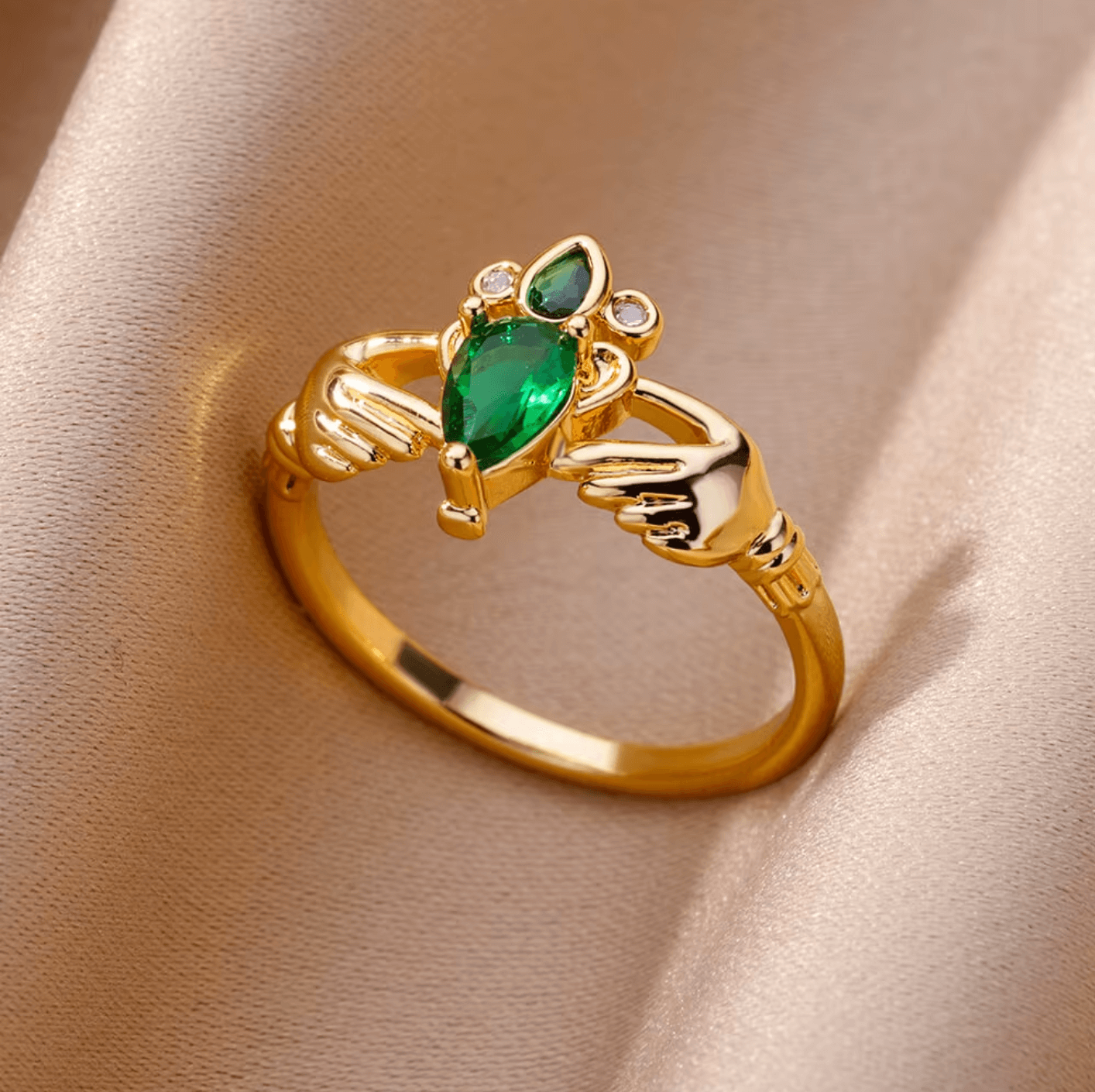 Bague en acier inoxydable argenté Big Hug