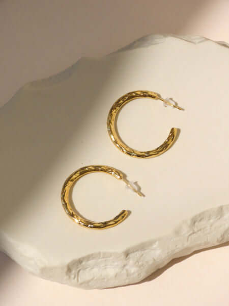 Amanda stainless steel hoop earrings