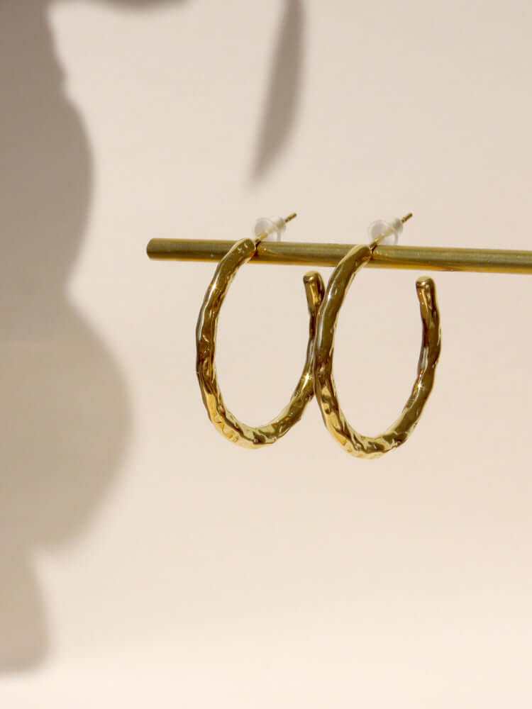 Amanda stainless steel hoop earrings