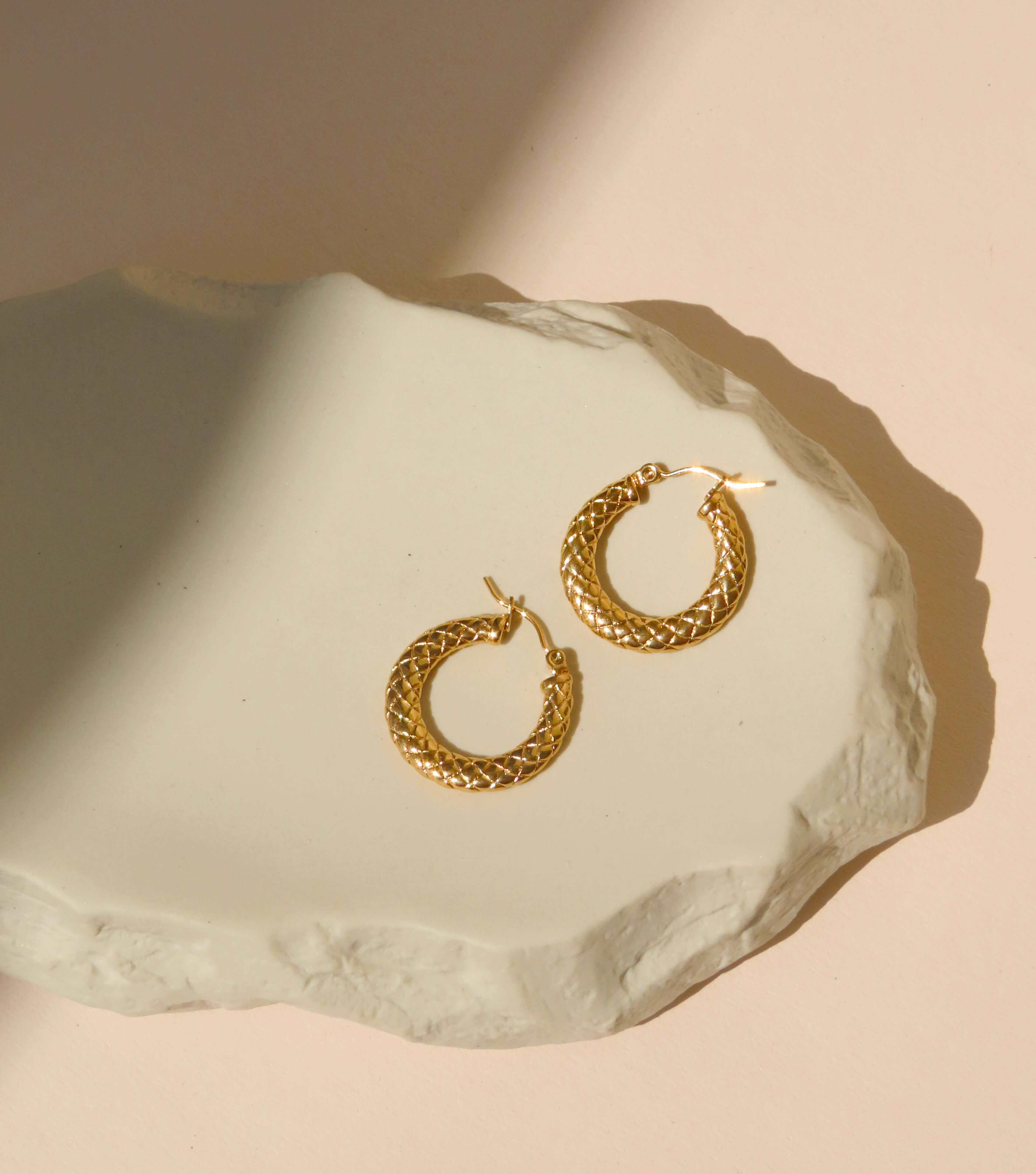 Snakey hoop earrings made of stainless steel