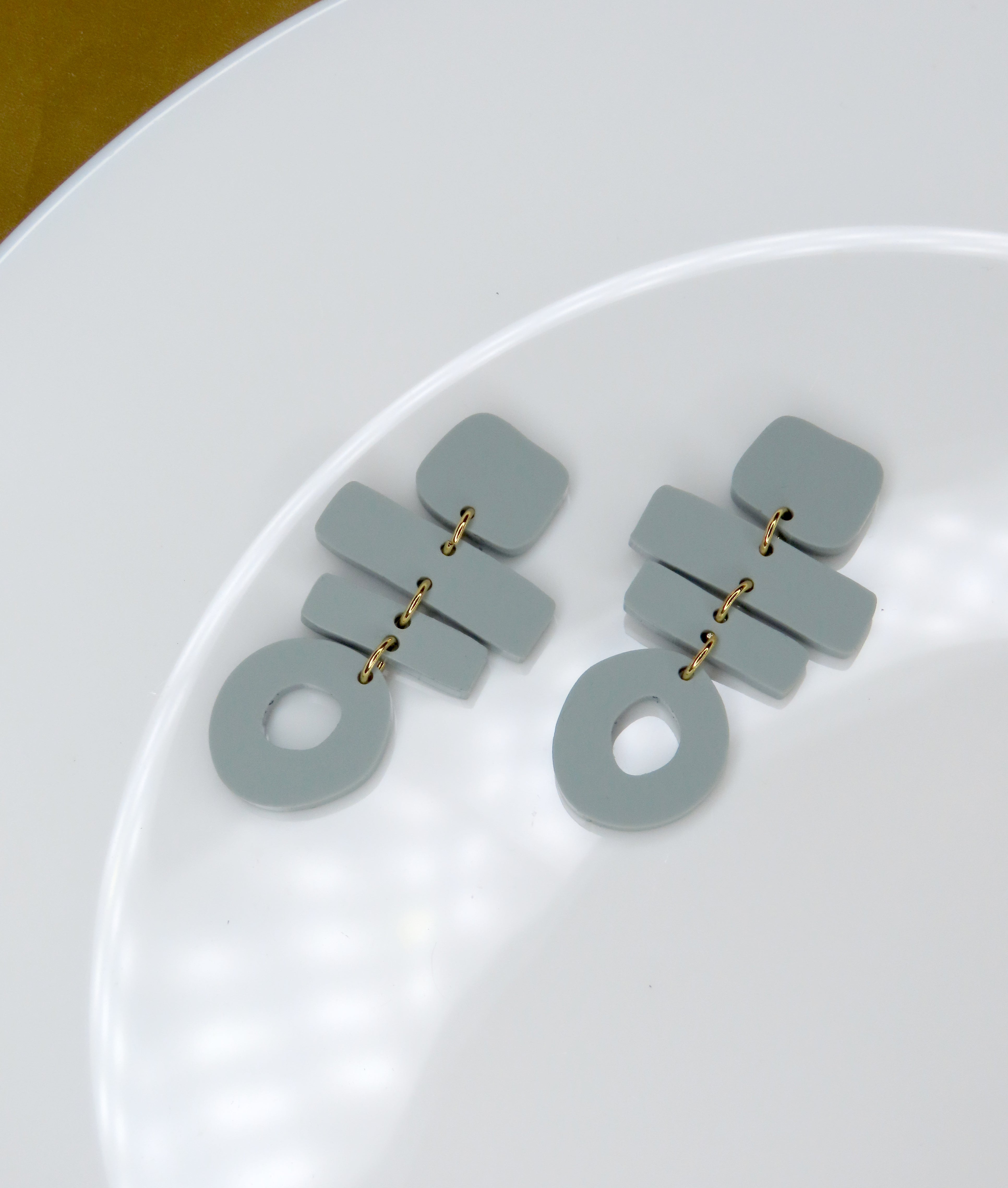 Boucles d'oreilles en acrylique Sage Woodwork avec connecteurs en acier inoxydable