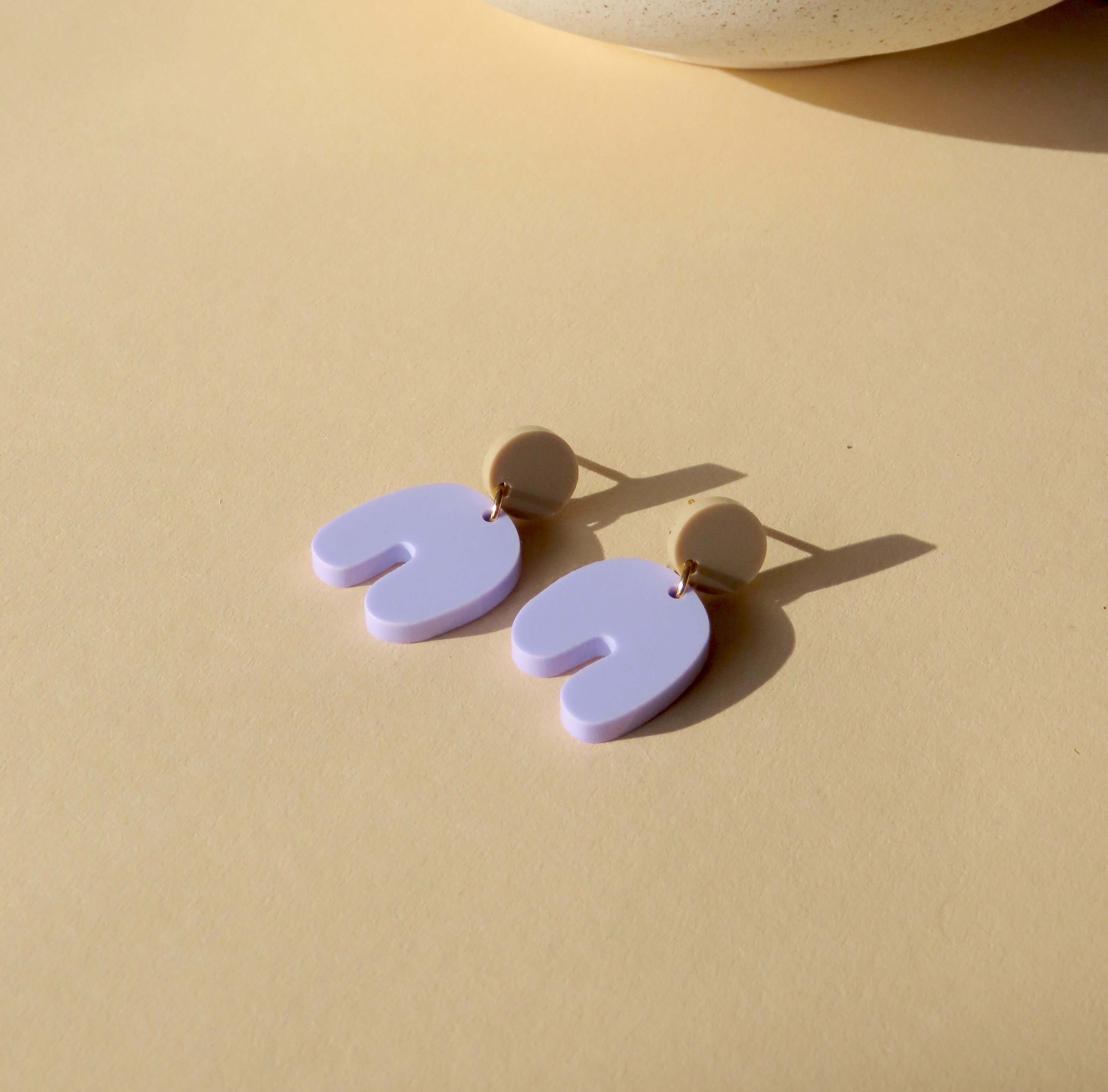 Boucles d'oreilles Squishy Arch Arch Lilas Sable