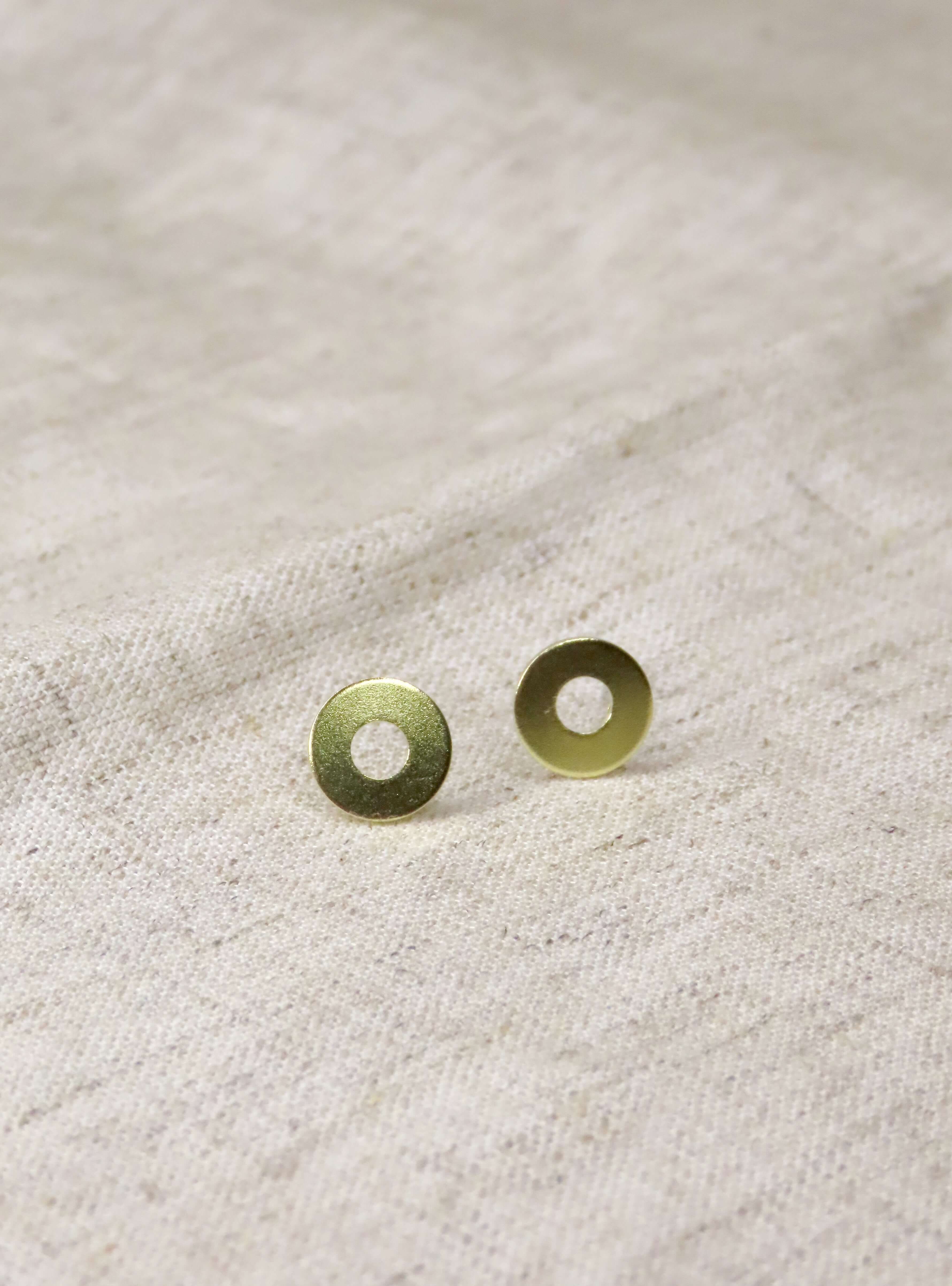 Brass Arch Stud Earrings