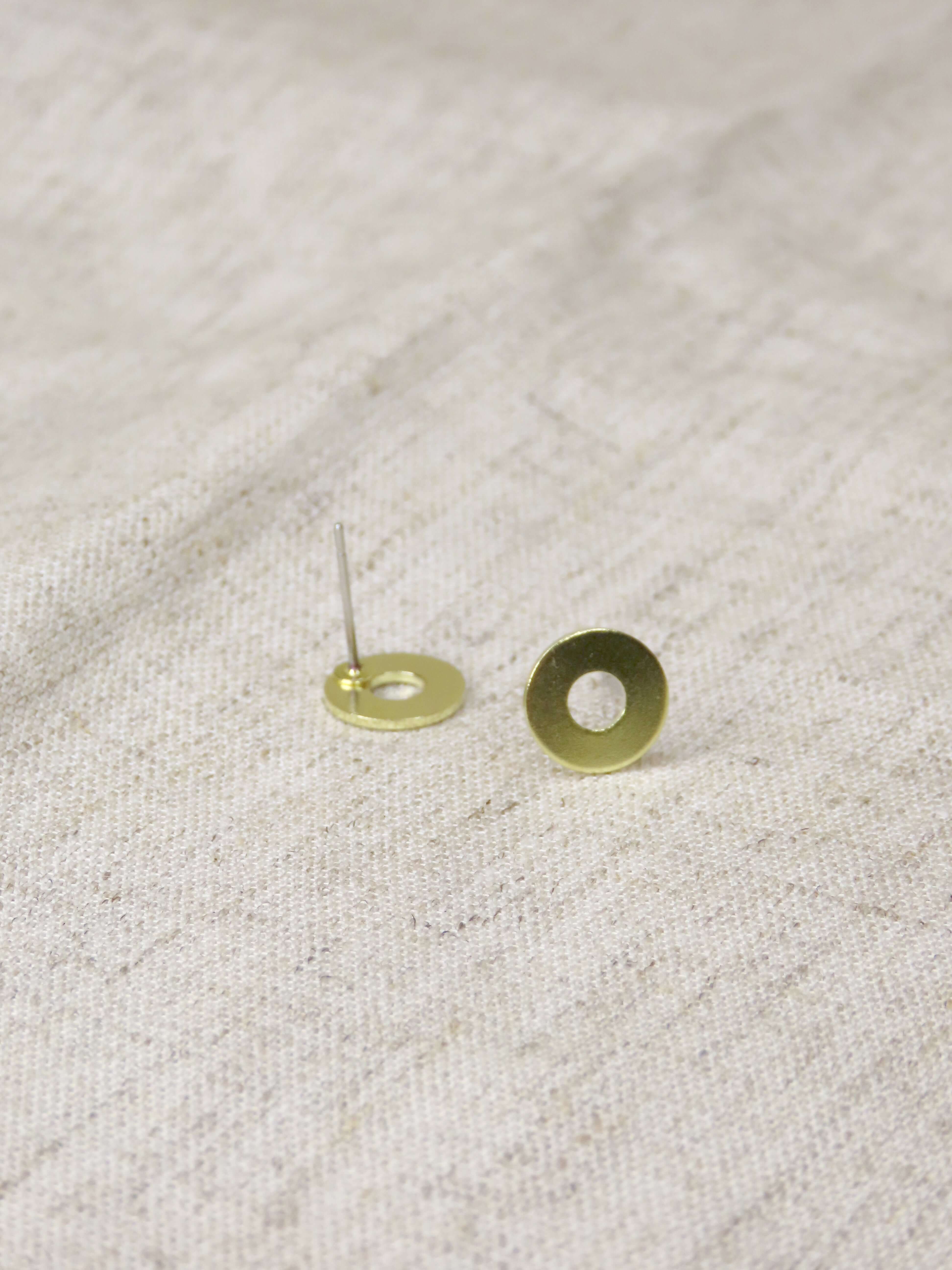 Brass Arch Stud Earrings