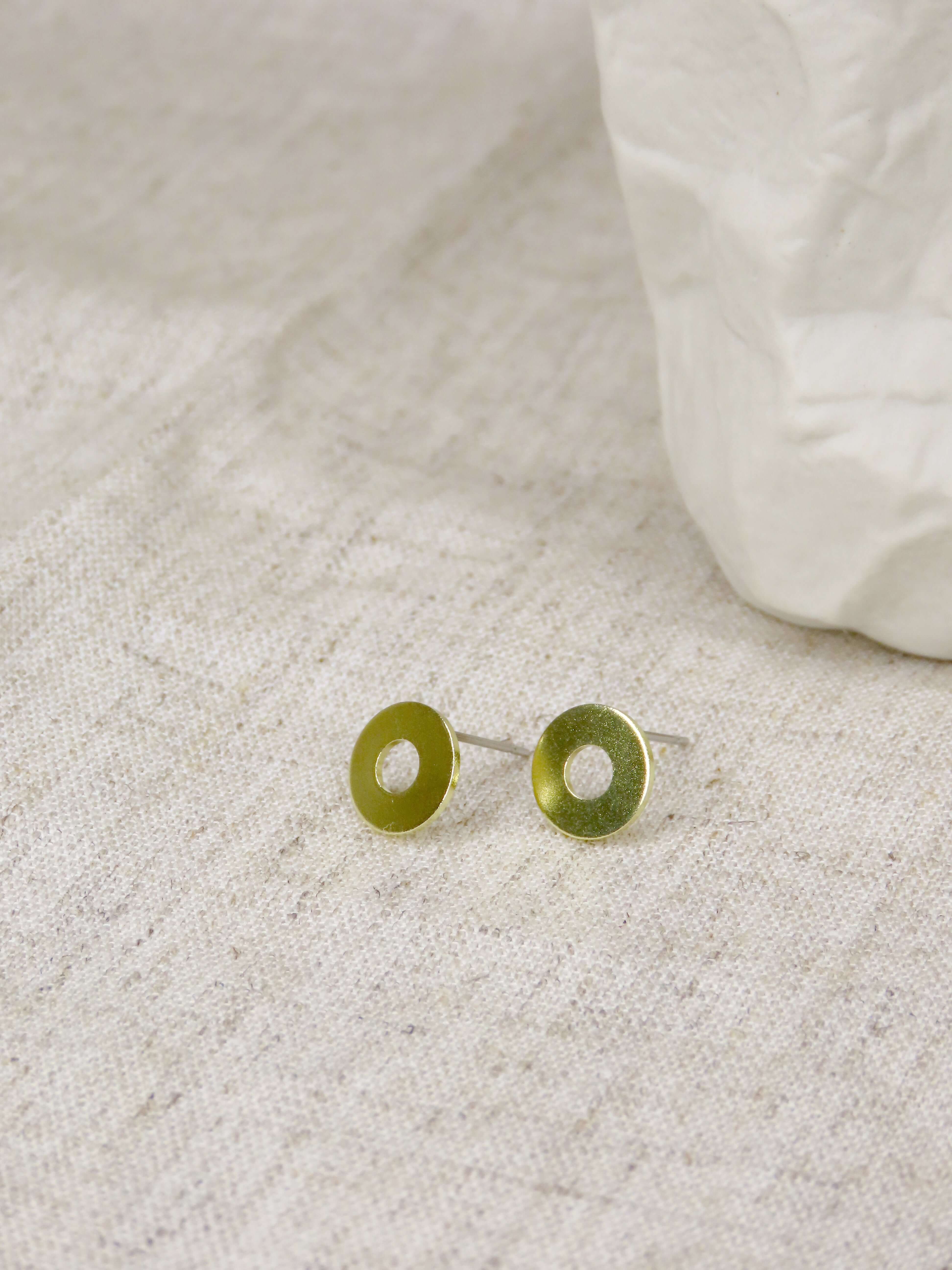 Brass Arch Stud Earrings