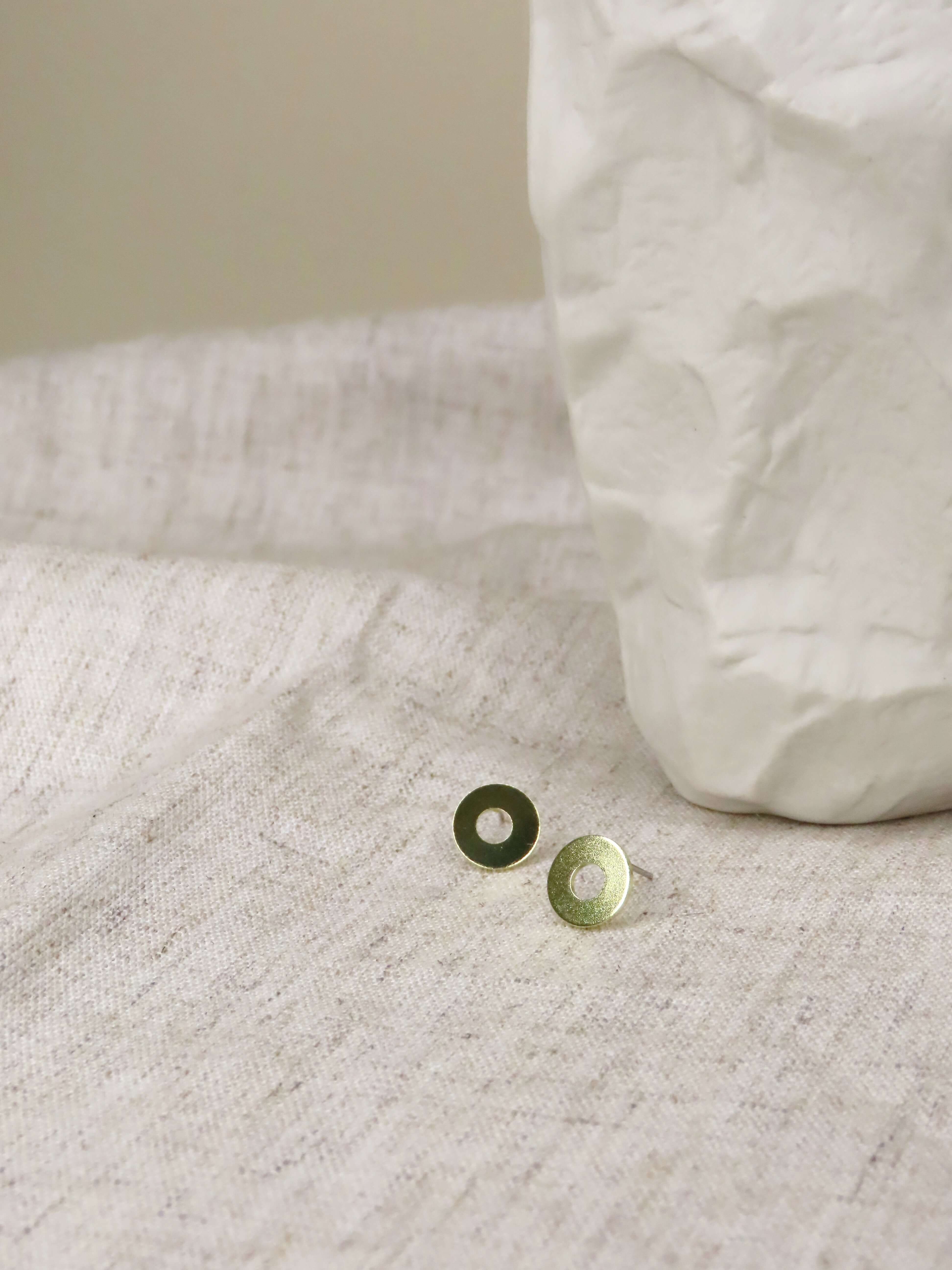 Brass Arch Stud Earrings