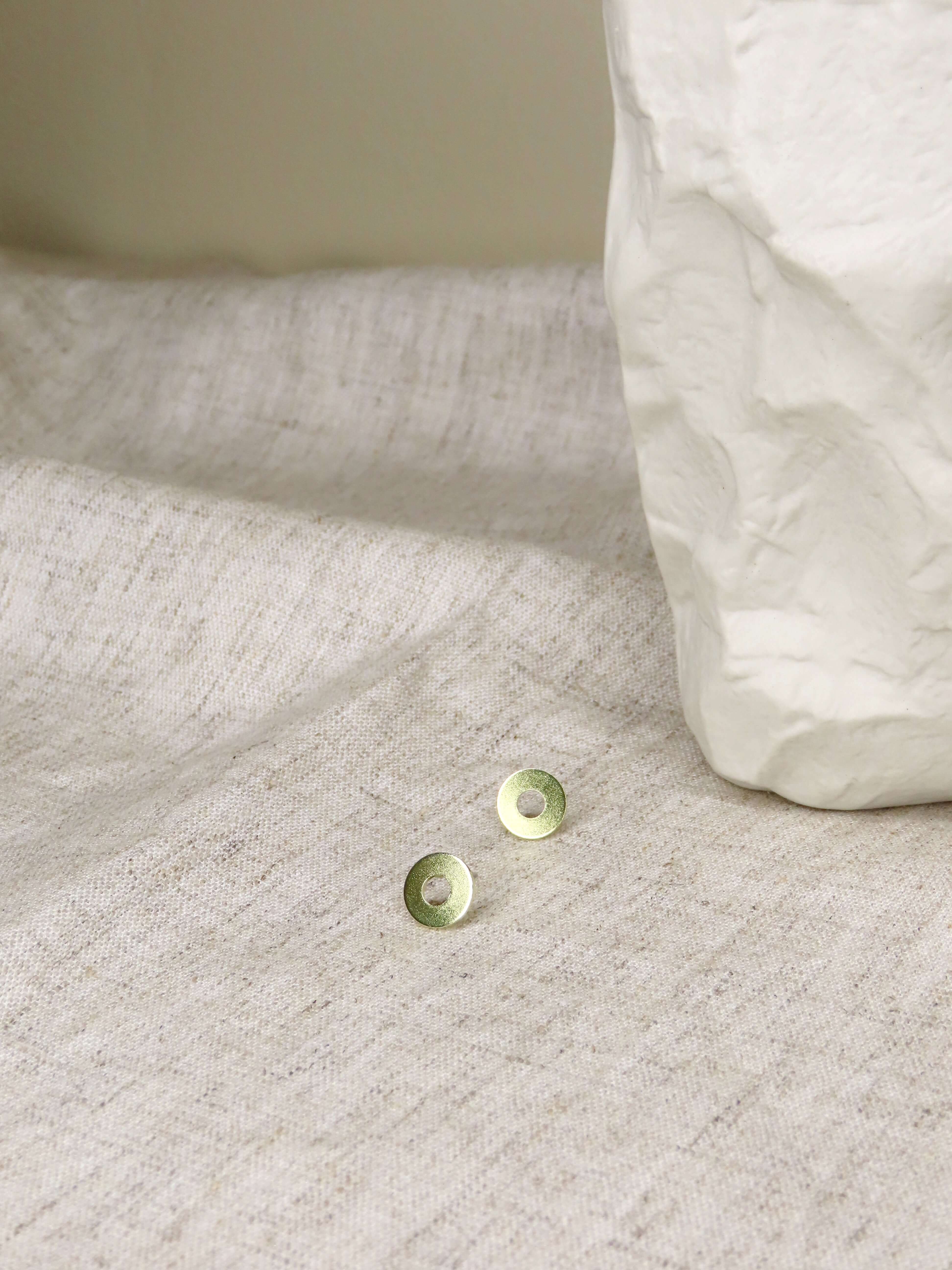 Brass Arch Stud Earrings