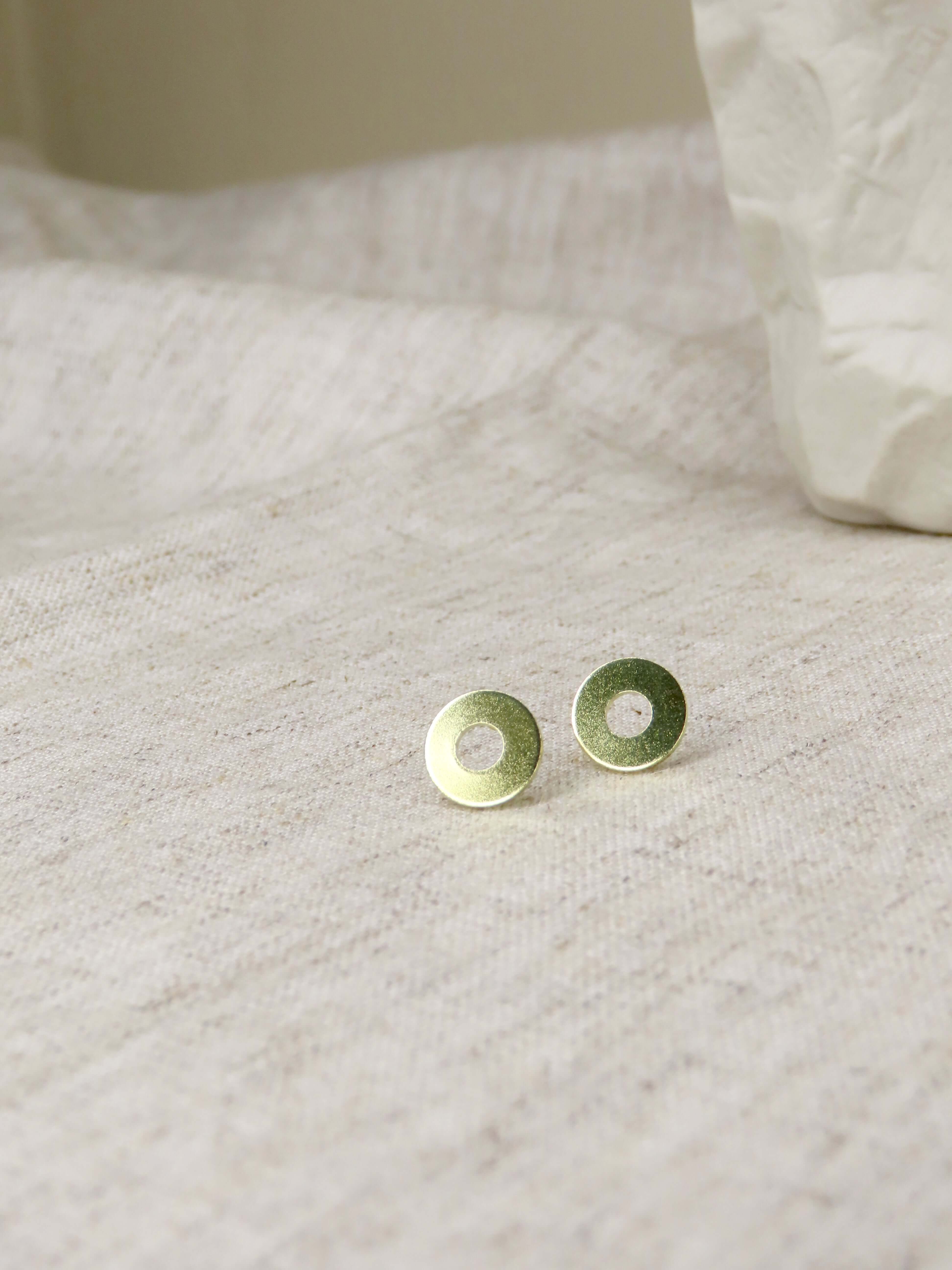 Brass Arch Stud Earrings