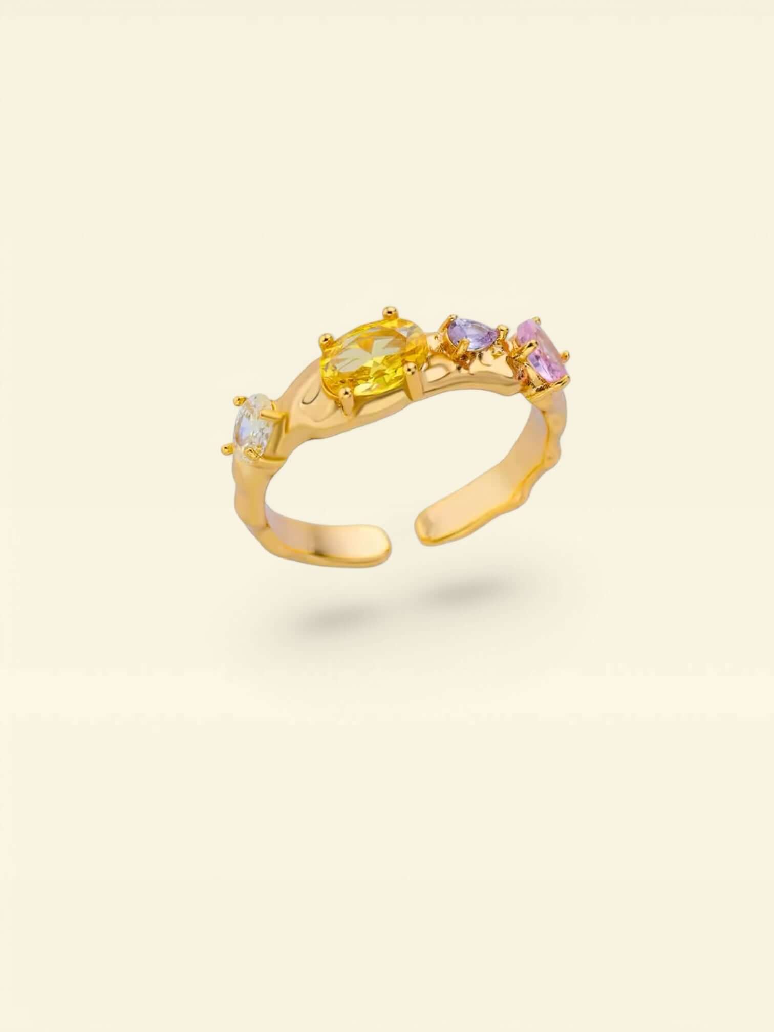 Bague en acier inoxydable argenté Big Hug