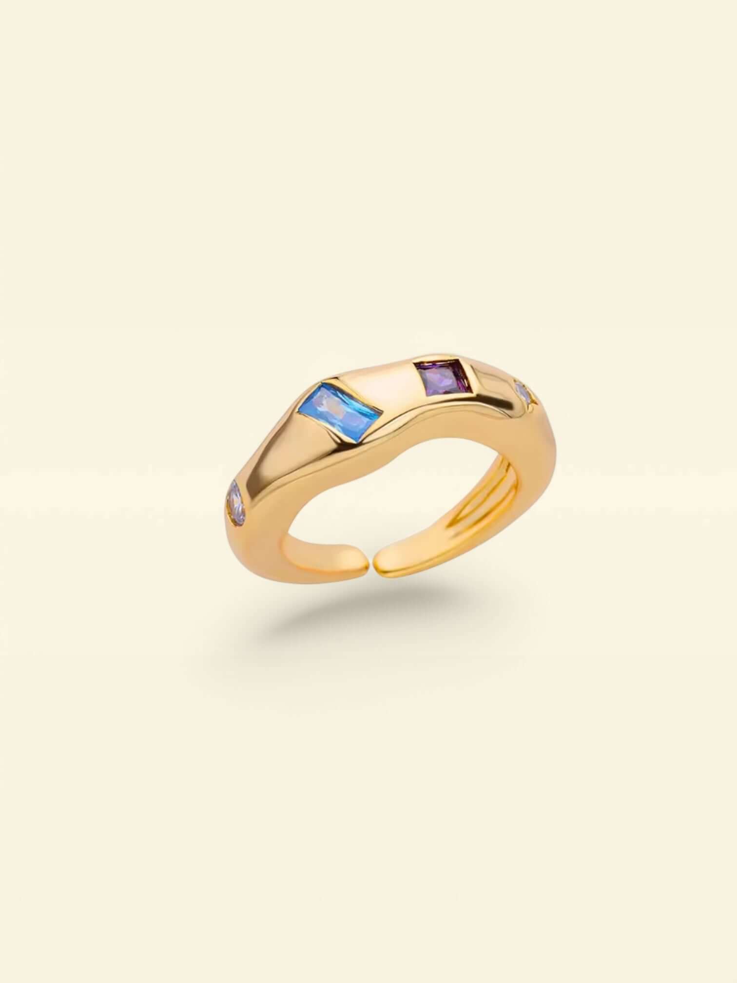 Bague en acier inoxydable argenté Big Hug
