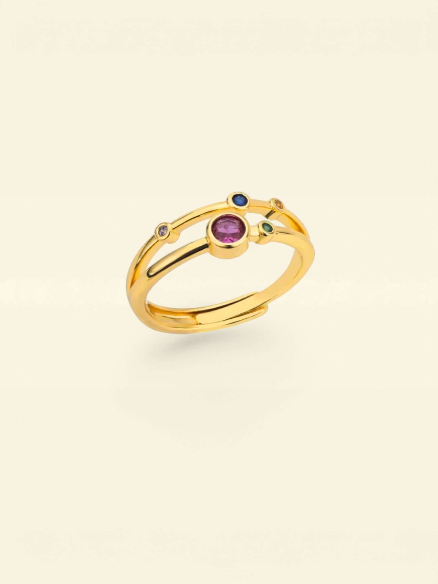 Bague en acier inoxydable argenté Big Hug
