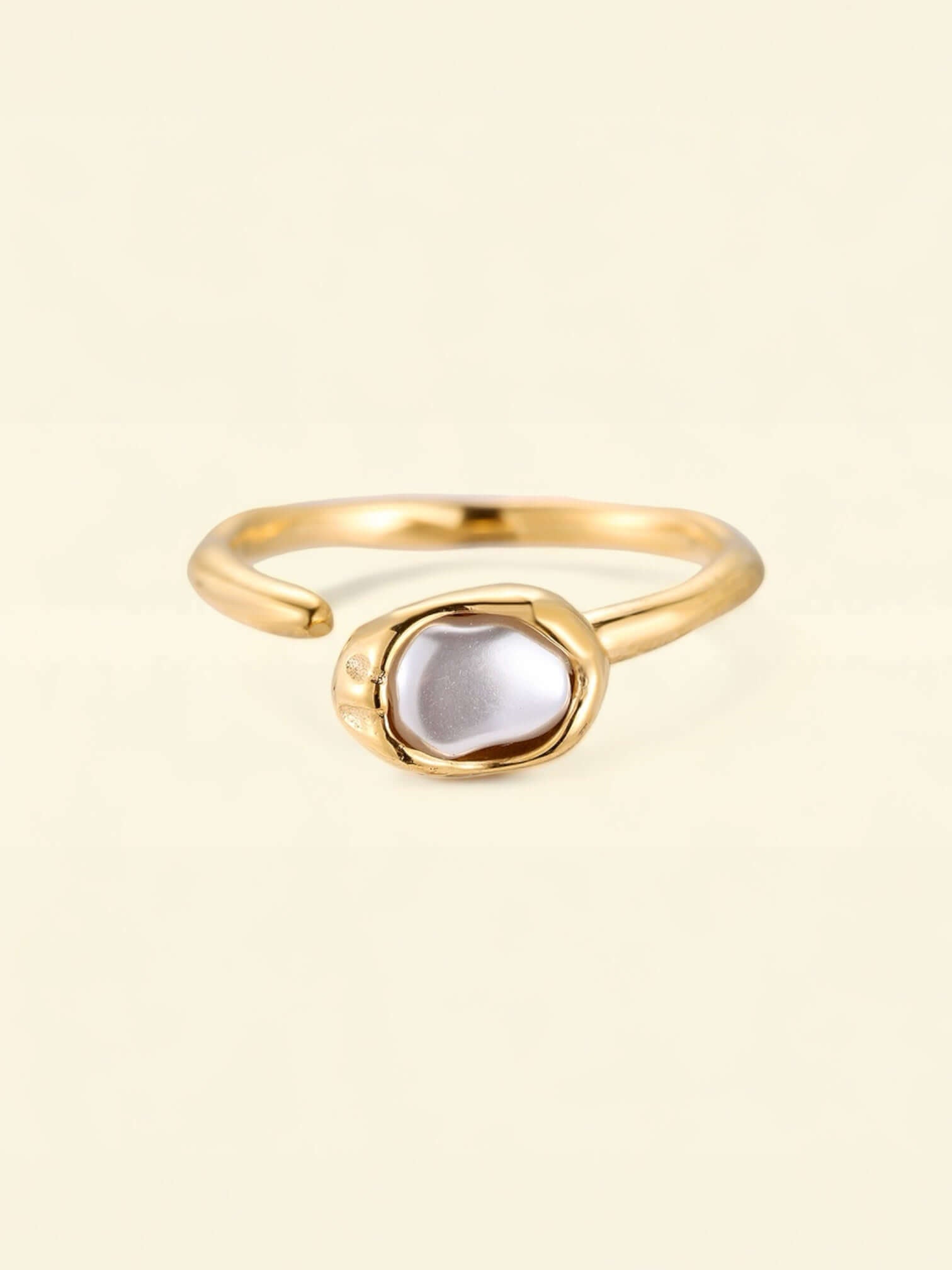 Hidden Pearl Edelstahl Ring
