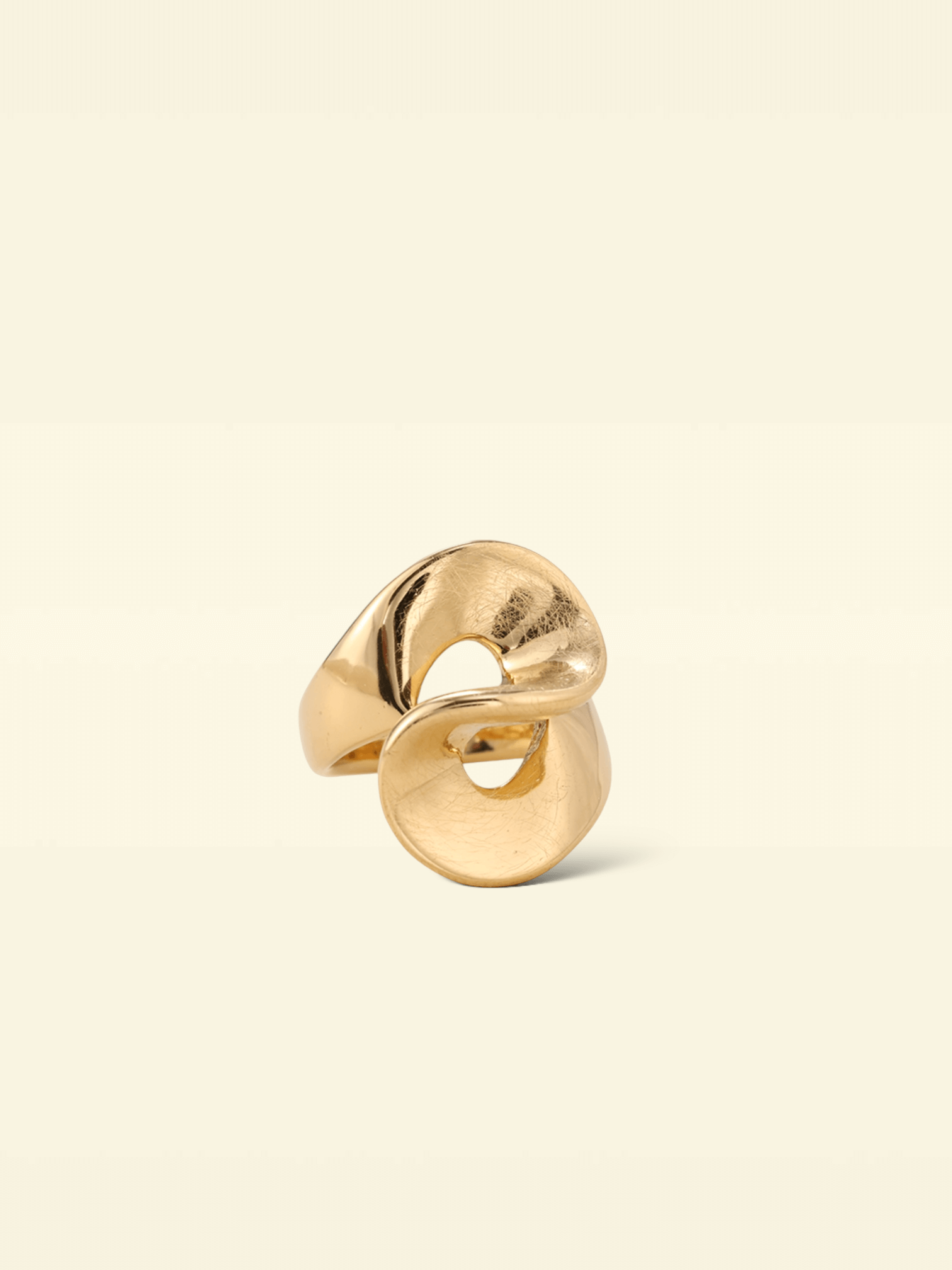 Bague en acier inoxydable argenté Big Hug