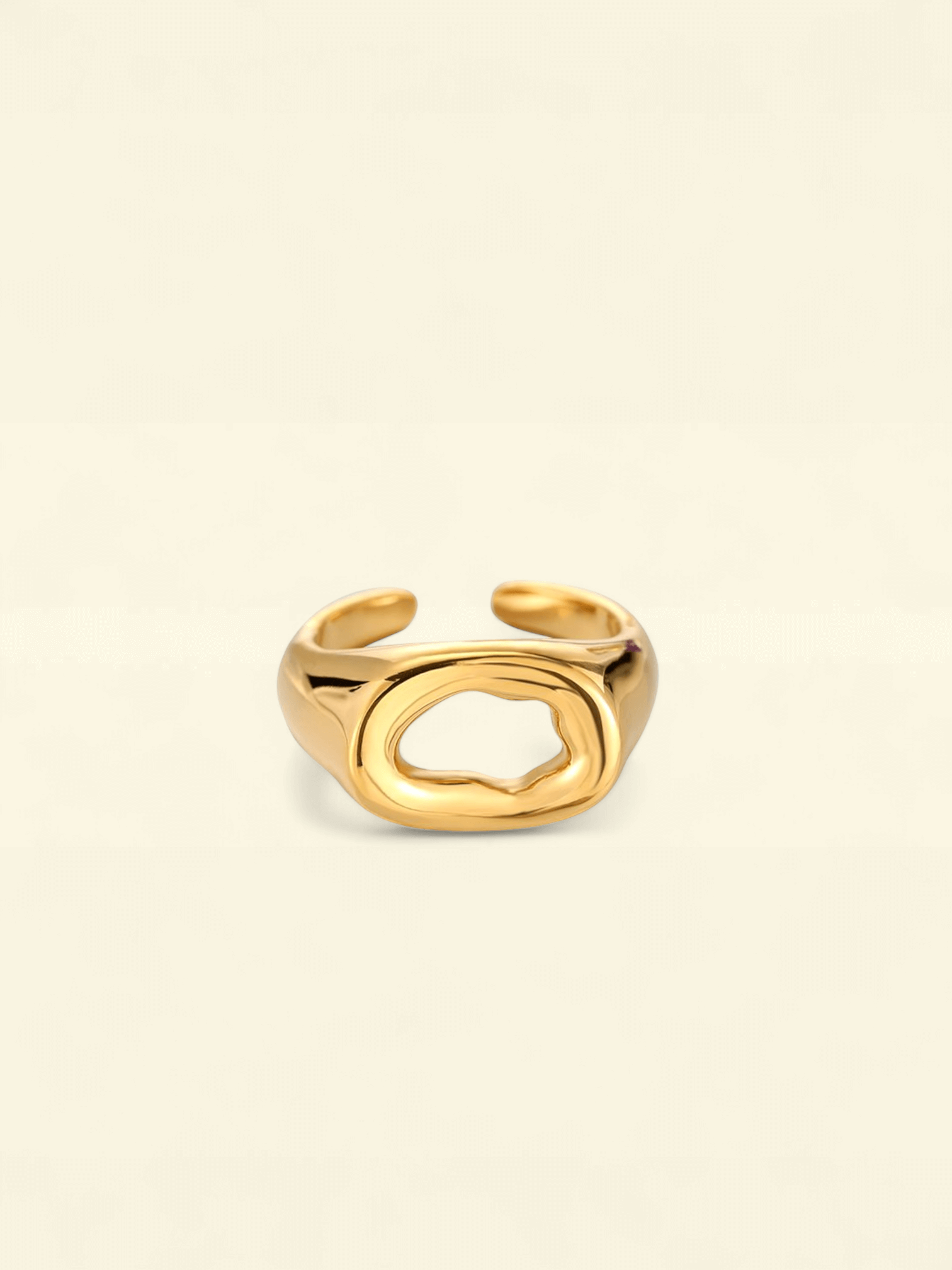 Big Hug silver stainless steel ring