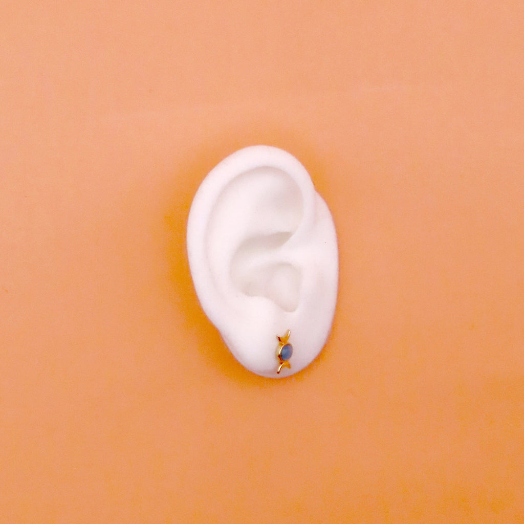 Hippie Mond Ohrstecker Ohrringe niemalsmehrohne 