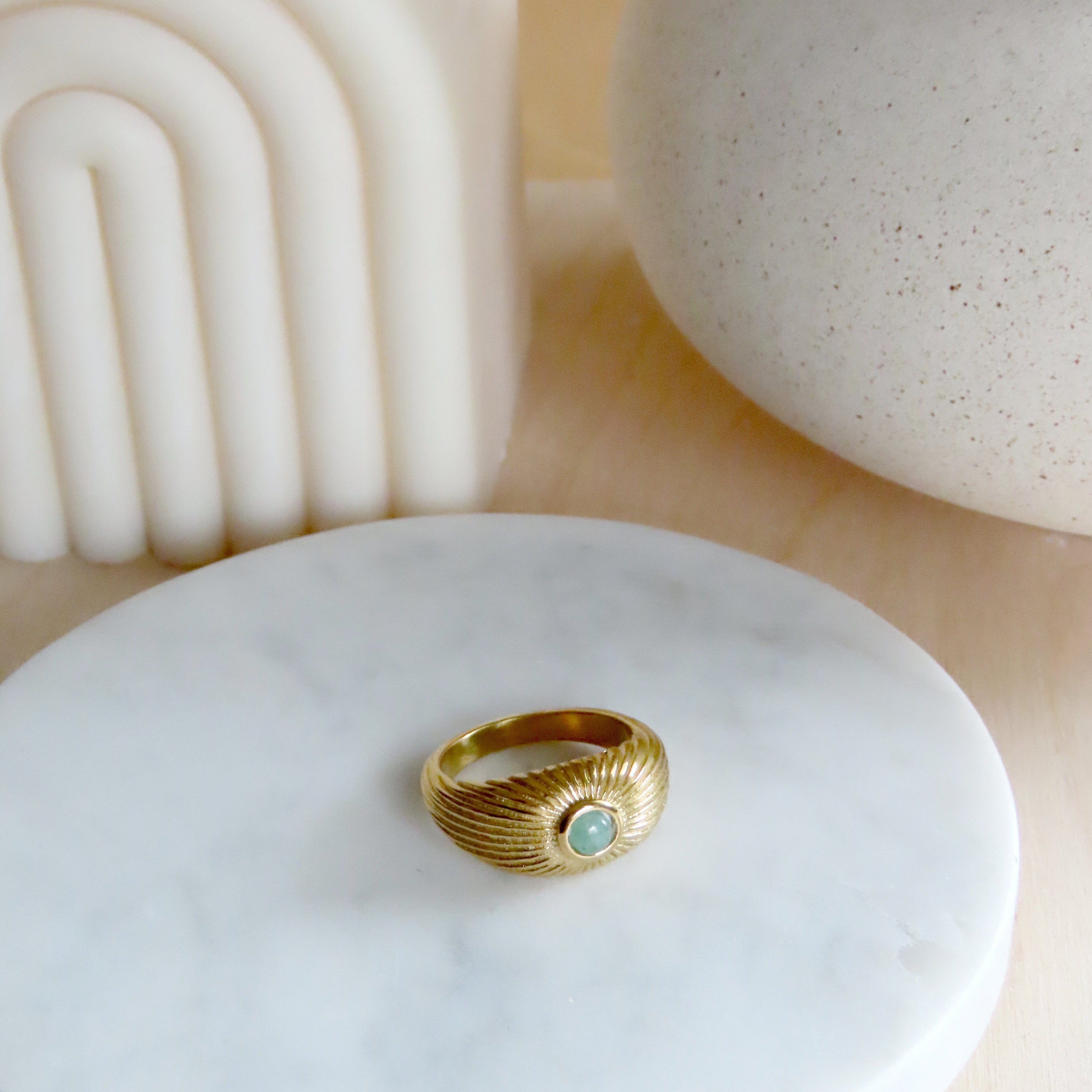 Nofretete 18k vergoldeter Edelstahl Ring Ringe niemalsmehrohne 