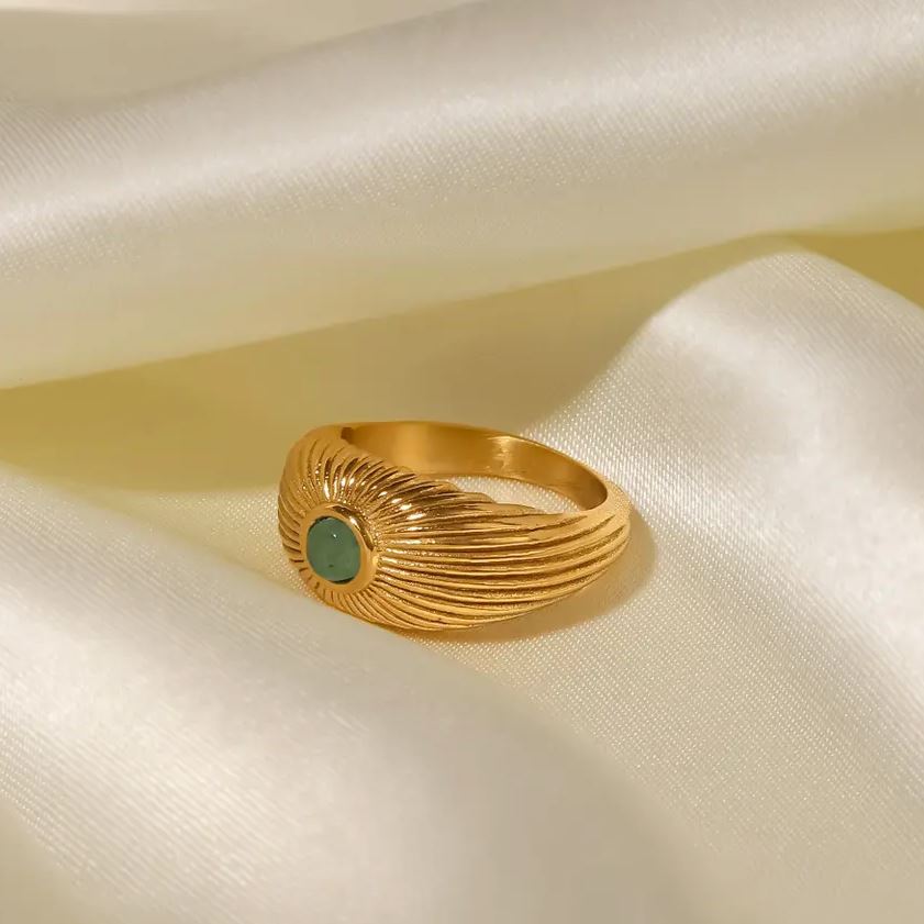 Nofretete 18k vergoldeter Edelstahl Ring Ringe niemalsmehrohne 