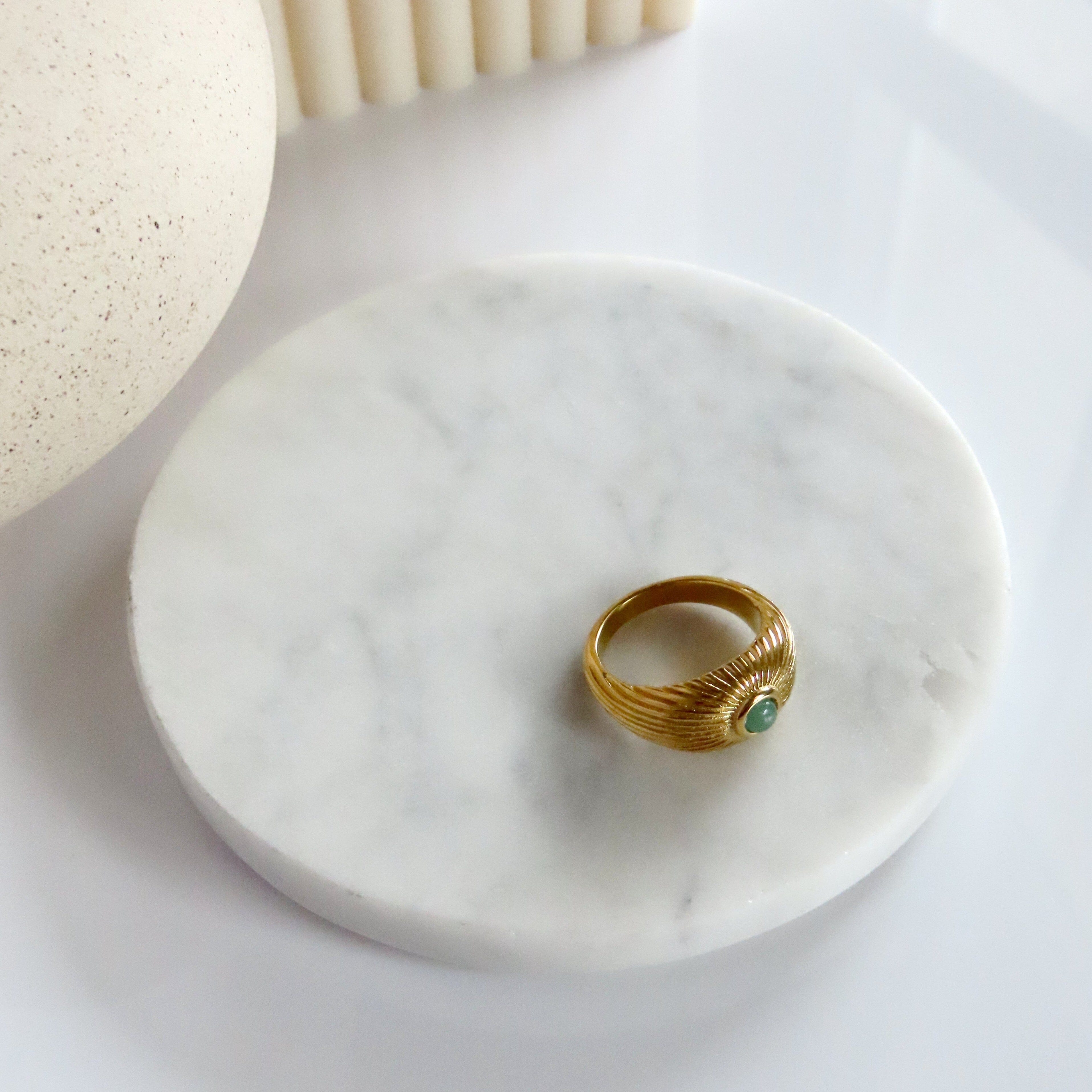 Nofretete 18k vergoldeter Edelstahl Ring Ringe niemalsmehrohne 