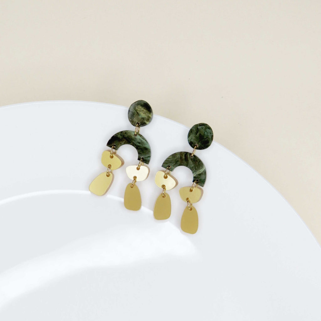 Ophelia Ohrringe in Marble Gold Ohrringe niemalsmehrohne 