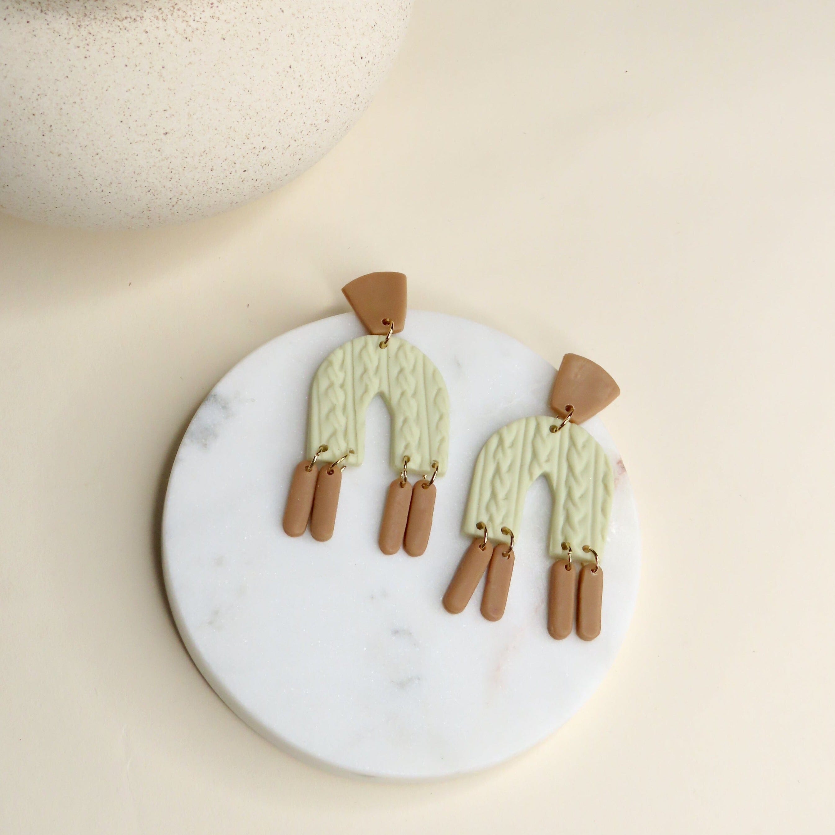 Polymer Clay Strick Optik Ohrringe Ohrringe niemalsmehrohne 