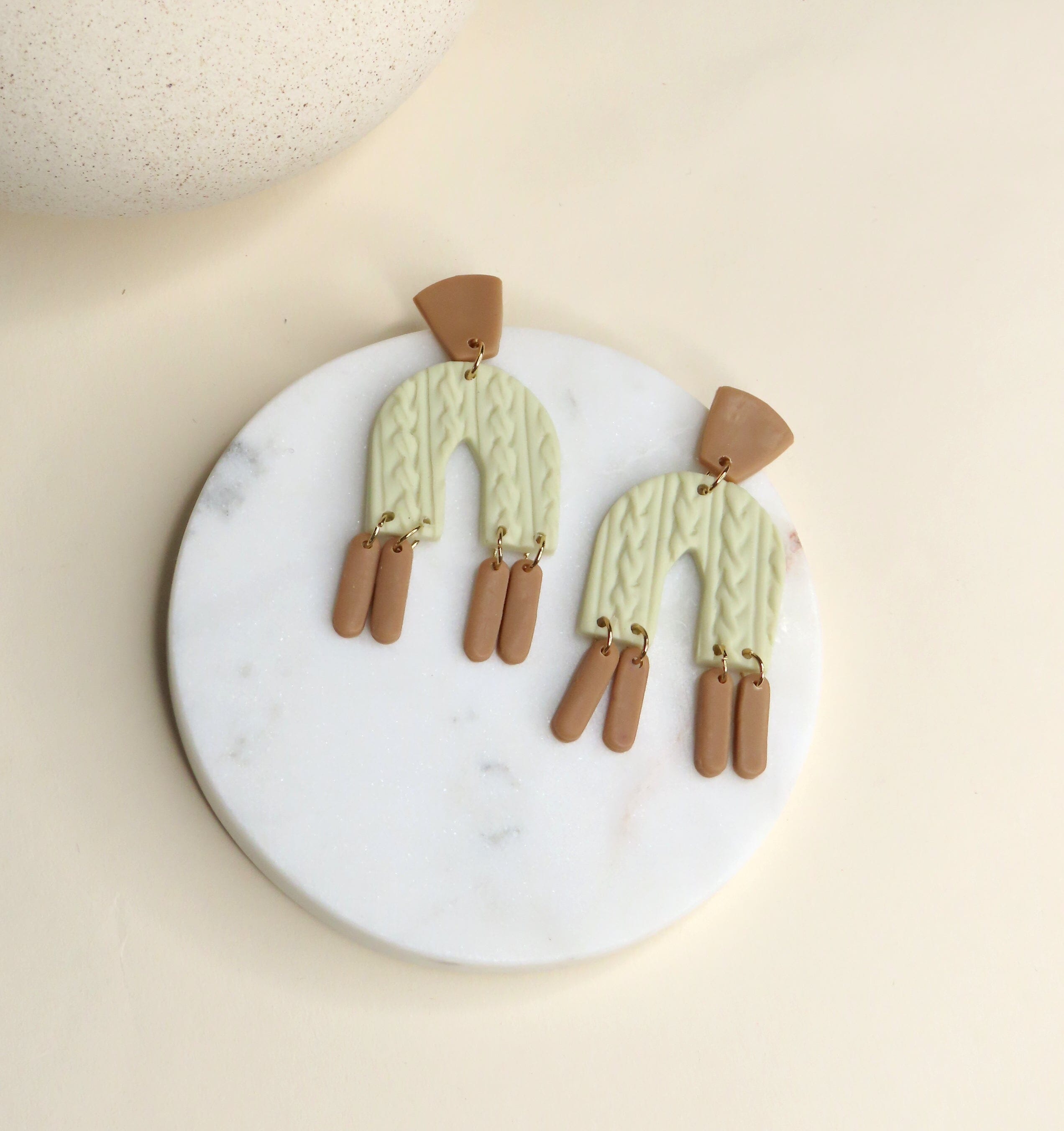 Polymer Clay Strick Optik Ohrringe Ohrringe niemalsmehrohne 