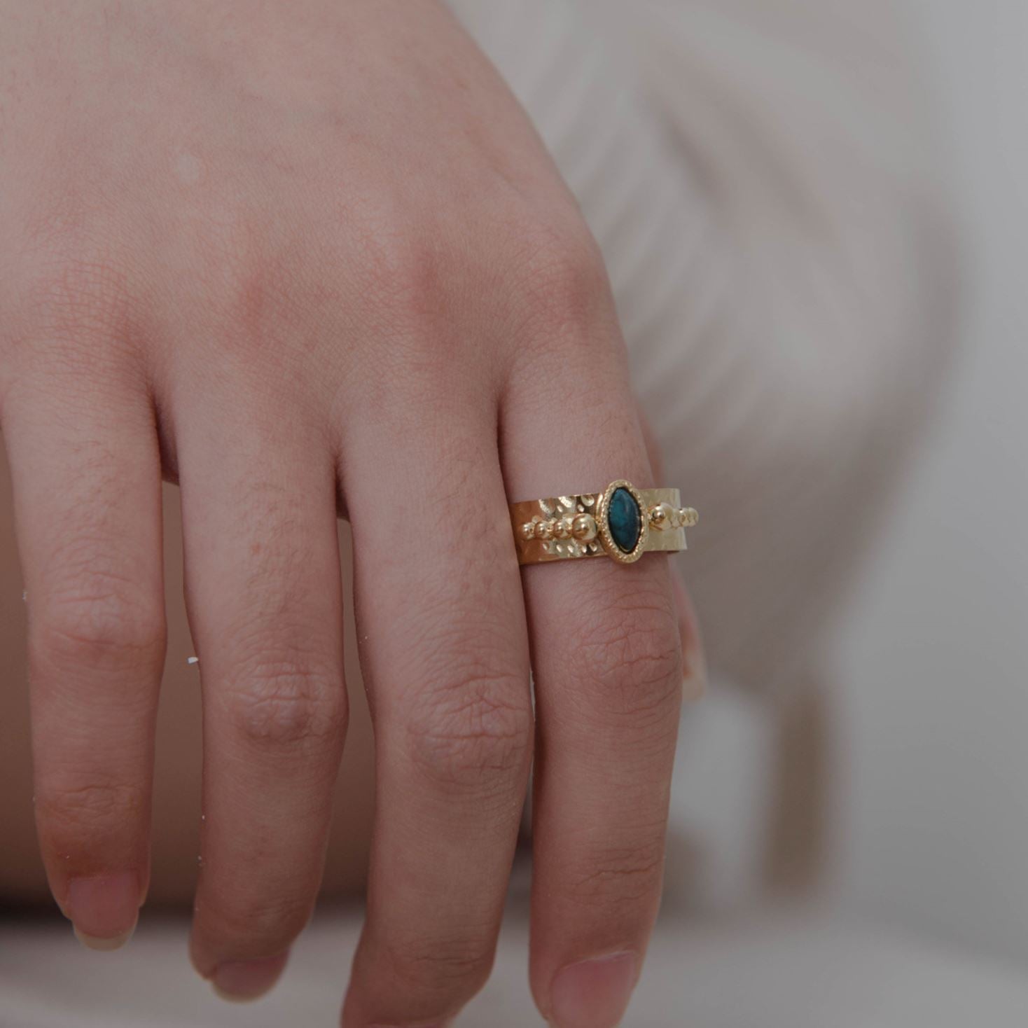 Shield 18k vergoldeter Edelstahl Ring Ringe niemalsmehrohne 