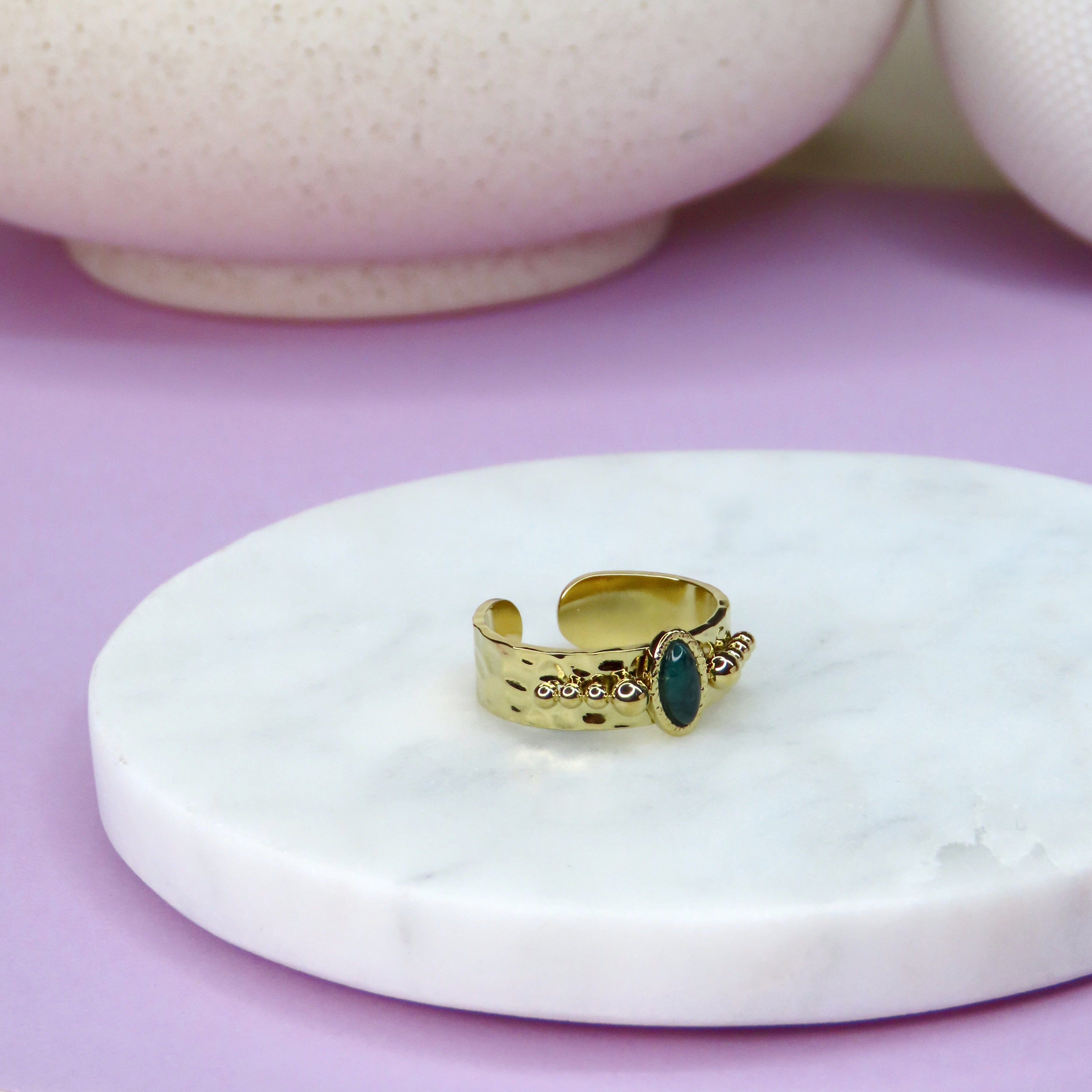 Shield 18k vergoldeter Edelstahl Ring Ringe niemalsmehrohne 