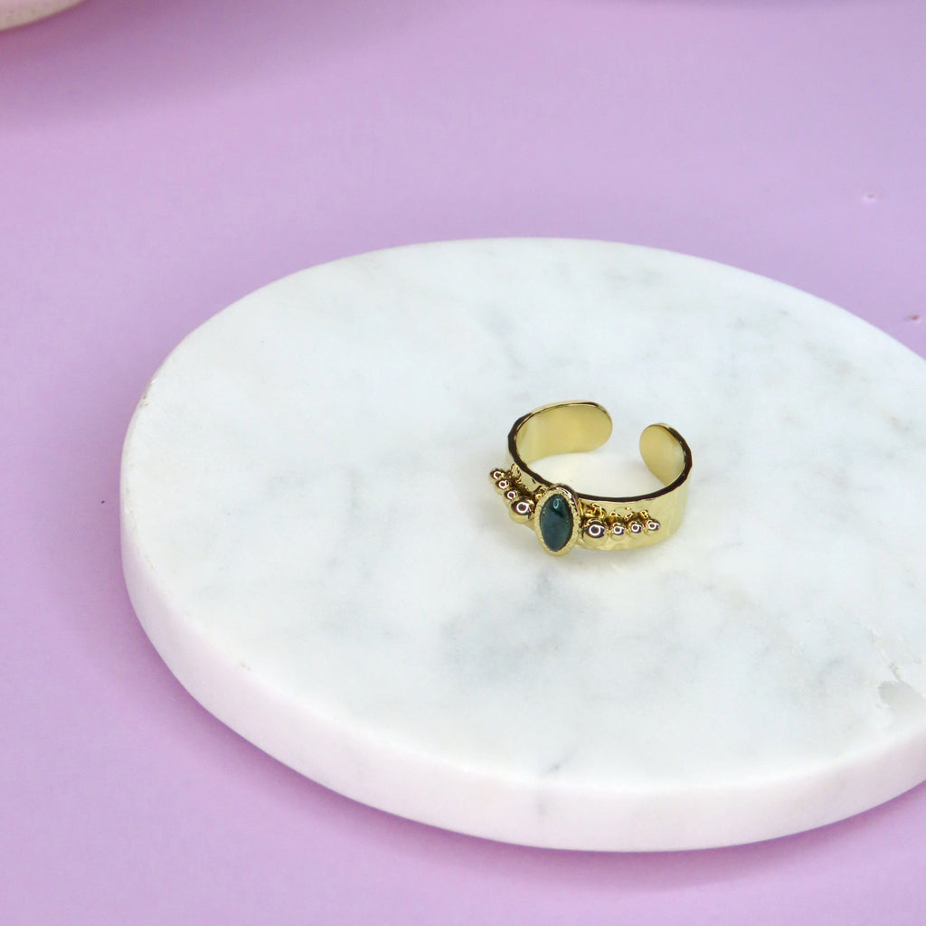 Shield 18k vergoldeter Edelstahl Ring Ringe niemalsmehrohne 