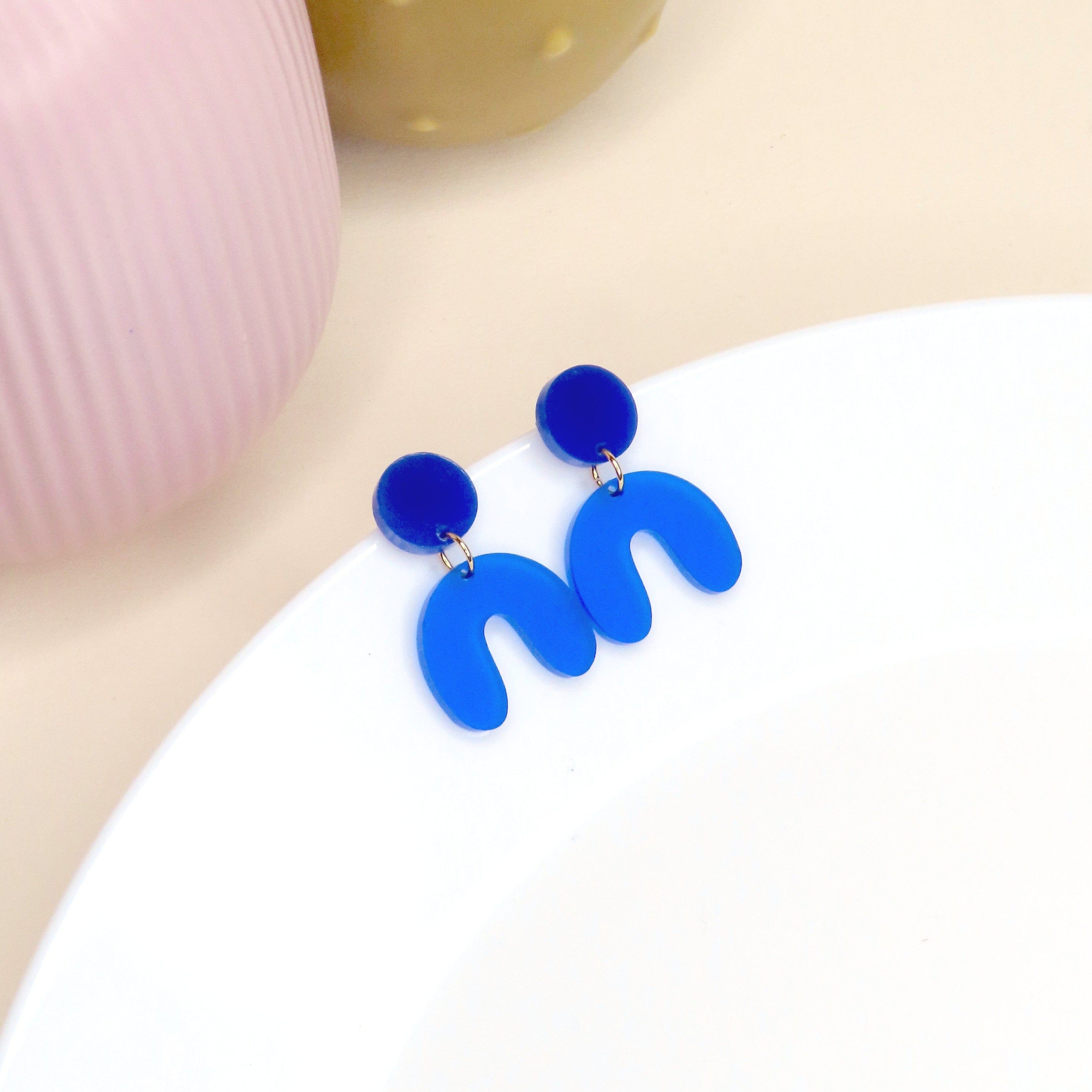 Tintenblau Arch Bogen Ohrringe Ohrringe niemalsmehrohne 